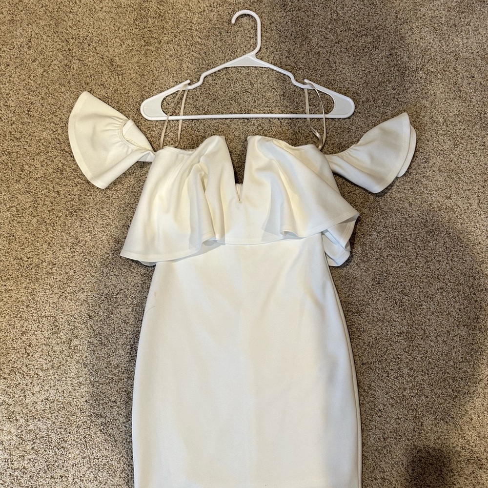 Elegant White Off-Shoulder Dress